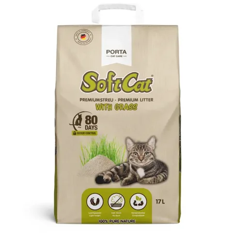 Soft Cat Paper Bag - Grass - 17 L