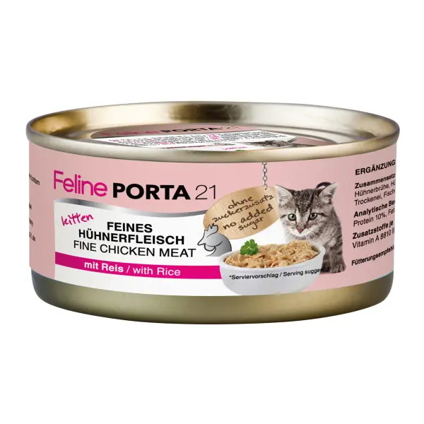 Porta21 - Feline Huhn mit Reis - Kitten - 156 g