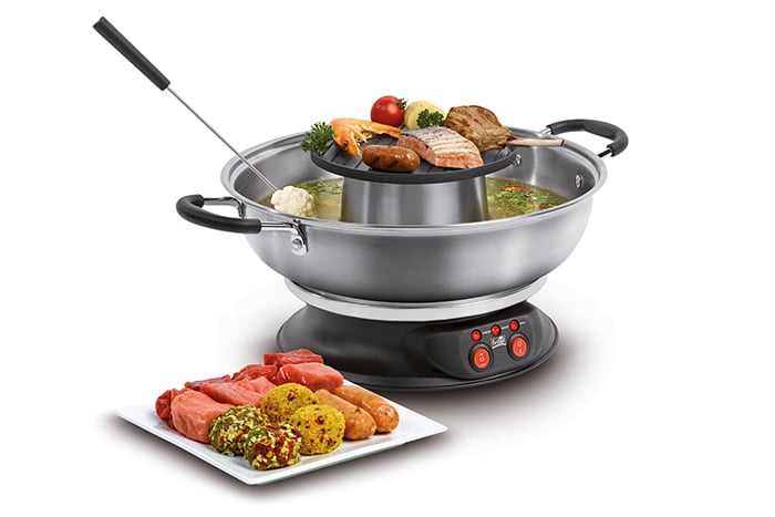 Fritel - Culinary Fondue – Grill FG 2970 – 6-i-1 Fondue og Grill til Verdenssmag og Fællesspisning