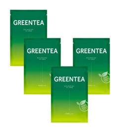 Barulab - The Clean Vegan Green Tea Mask - 1 Sheet Mask - 4 Pcs