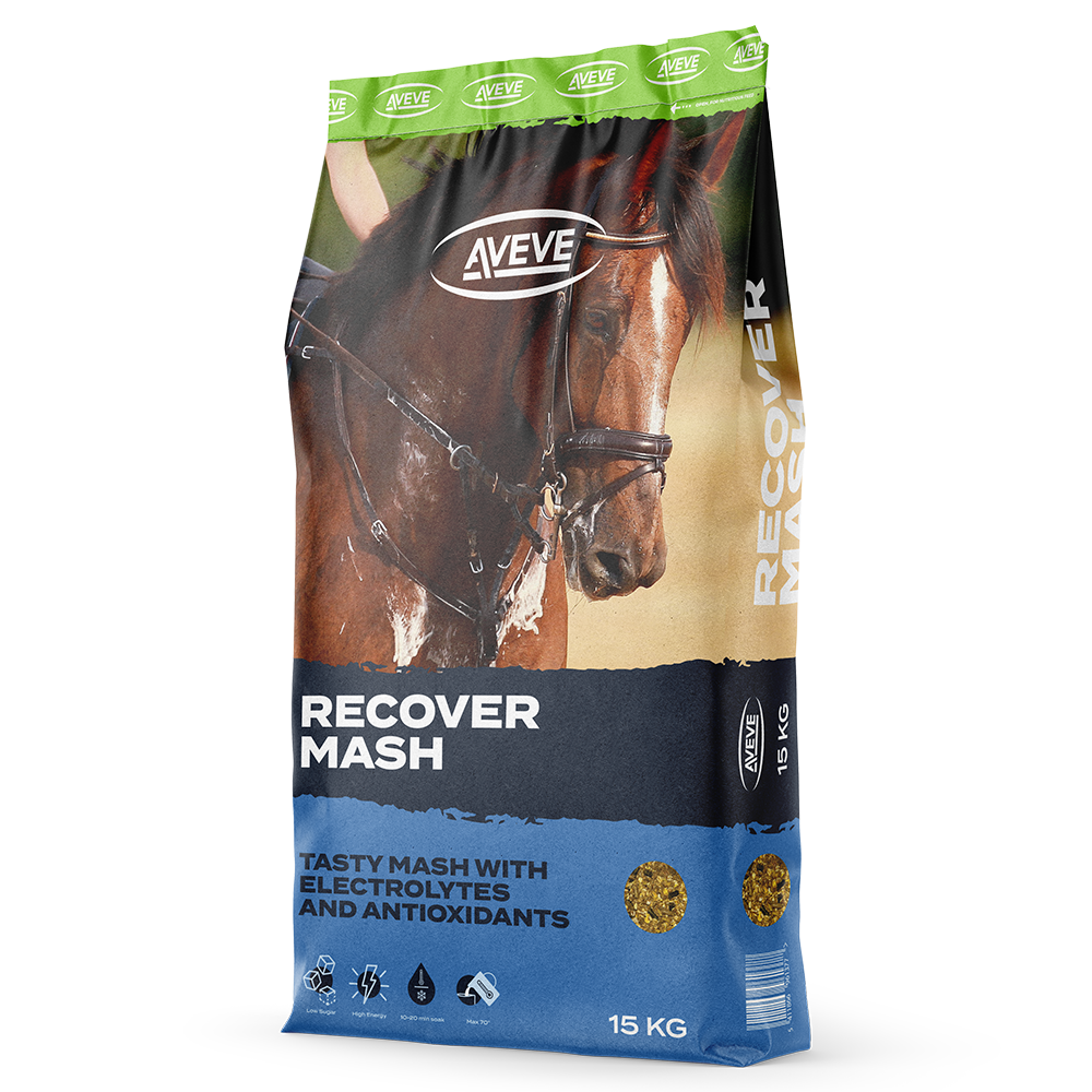 Aveve - Recover Mash 15kg - Hestefoder - Ideel som restitutionsbooster efter træning eller konkurrence