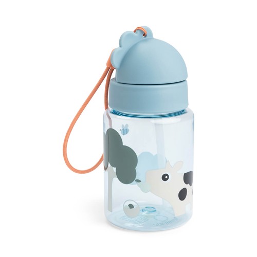 Done by Deer - Straw bottle Tiny farm Blue 280 ml (1056392)
