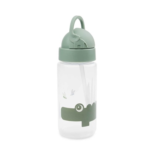 Done by Deer - Straw Bottle - Croco Green - 350 ml