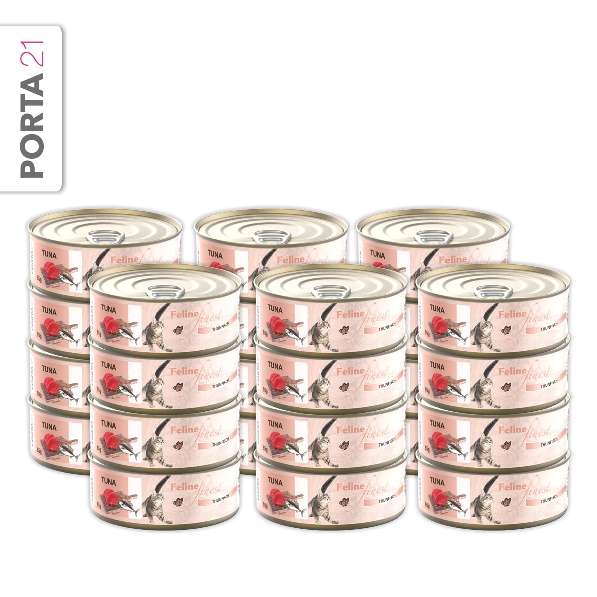 Porta21 - Kattefoder - 24x Feline Tun - 85 g - Total 2040 g