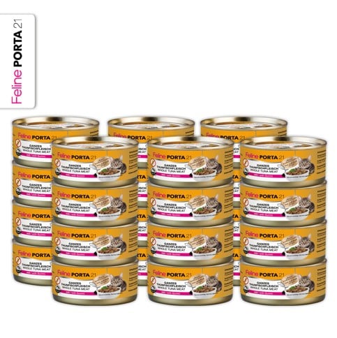 Porta21 - Catfood - 10x Feline Whole Tuna Meat with Surimi - 156 g -