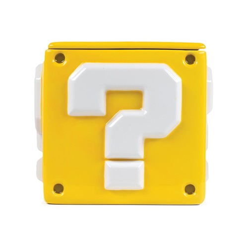 - Super Mario Question Mark Block Cookie Jar - Vibrant