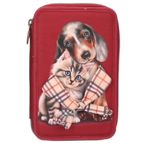 TOPModel - Double Pencil Case FUR EVER FRIENDS - Deep, Warm