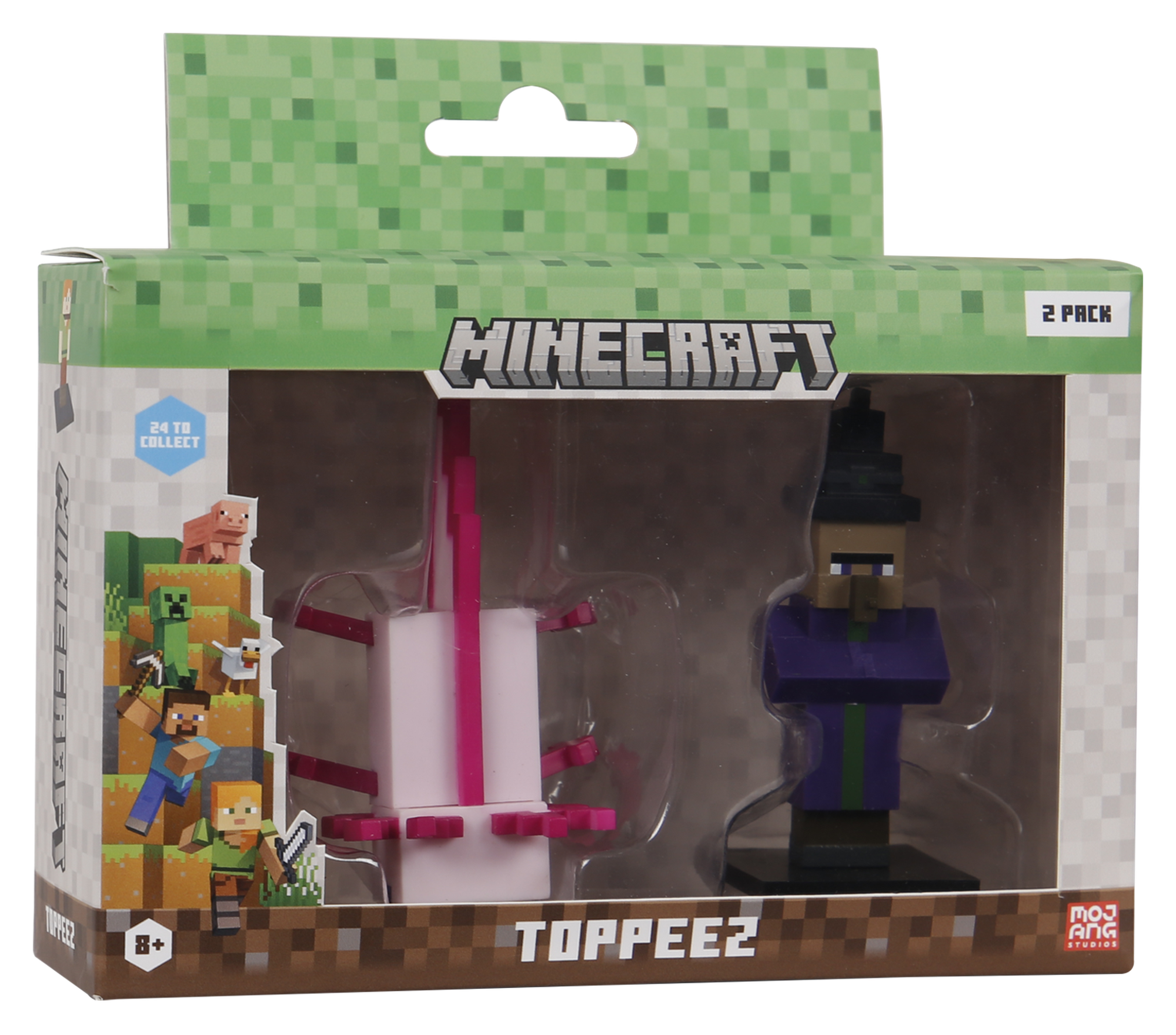 Minecraft - 3D Figure 2 pack - Axolotl & Witch