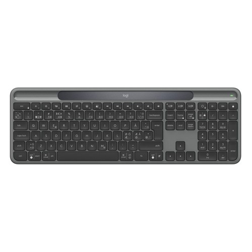– K980 Signature Slim Solar+ tangentbord – Grafit (Nordiskt layout)