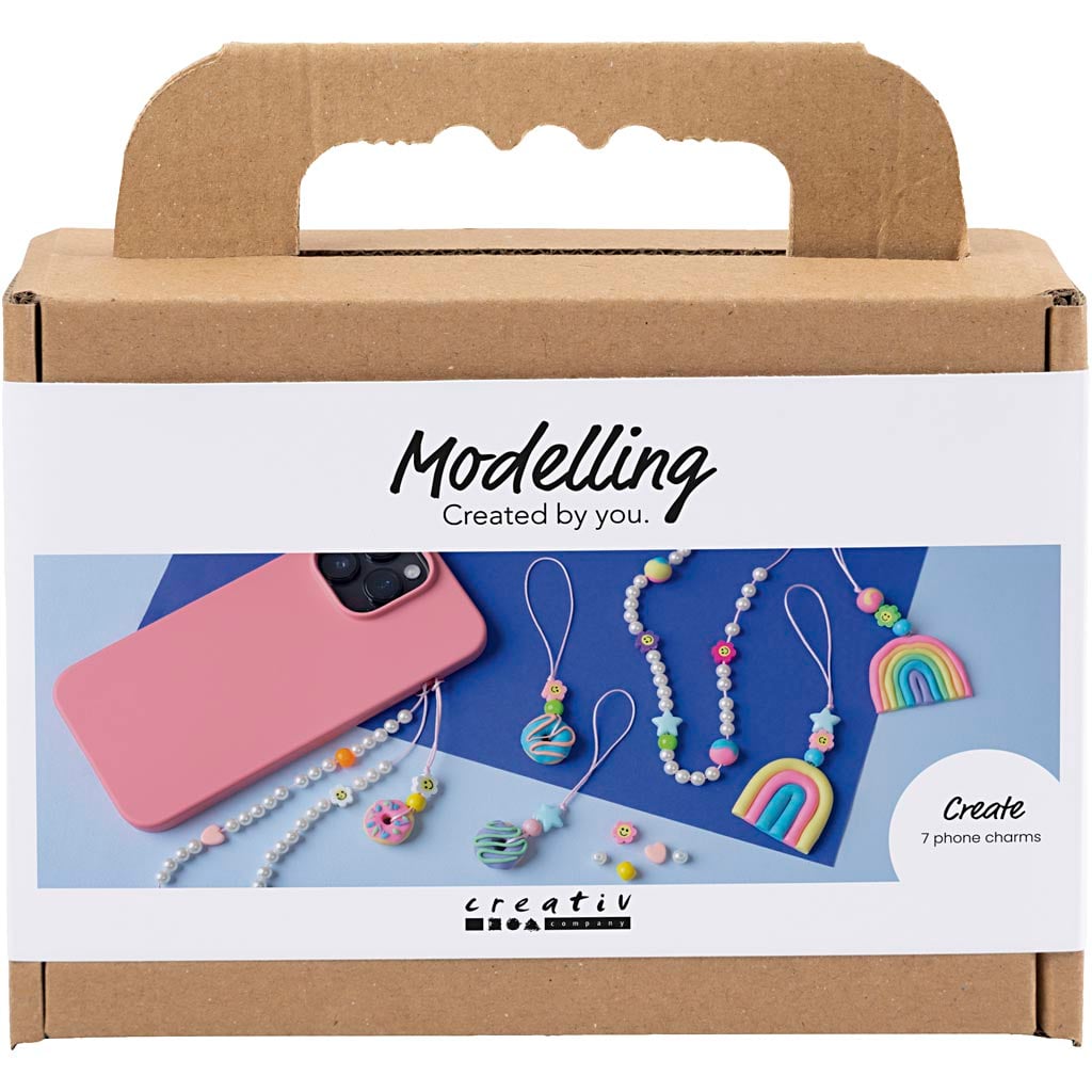 DIY Kit - modellering - mobilsmykke - assorterede farver