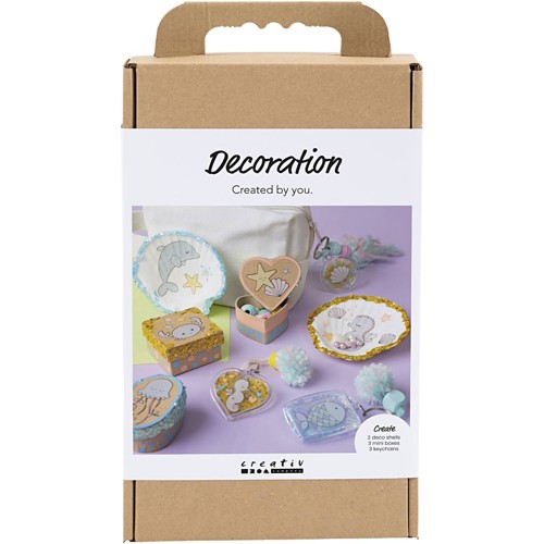 DIY Kit - Boxes - shells - key rings - pastel colours (977847)