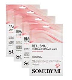 Some By Mi - Real Snail Skin Barrier Care Mask - 4pcs