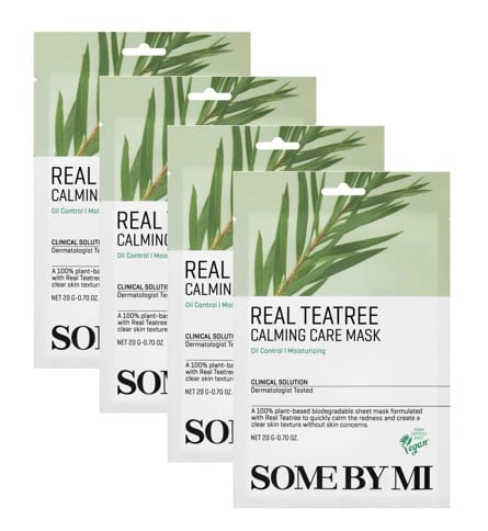 Some By Mi - Real Teatree Calming Care Mask - 4pcs