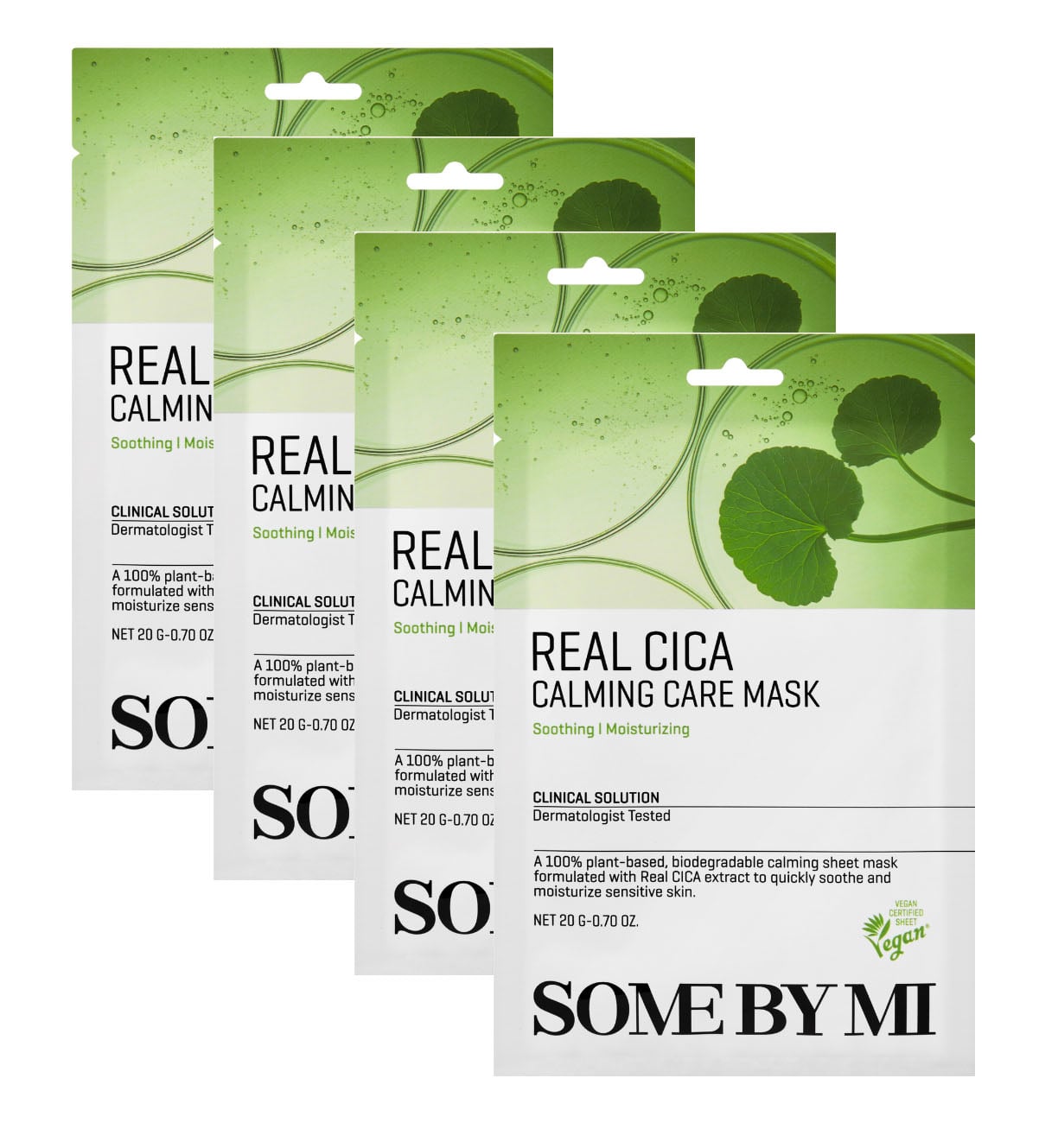 Some By Mi - Real Cica Calming Care Mask - 4 stk.
