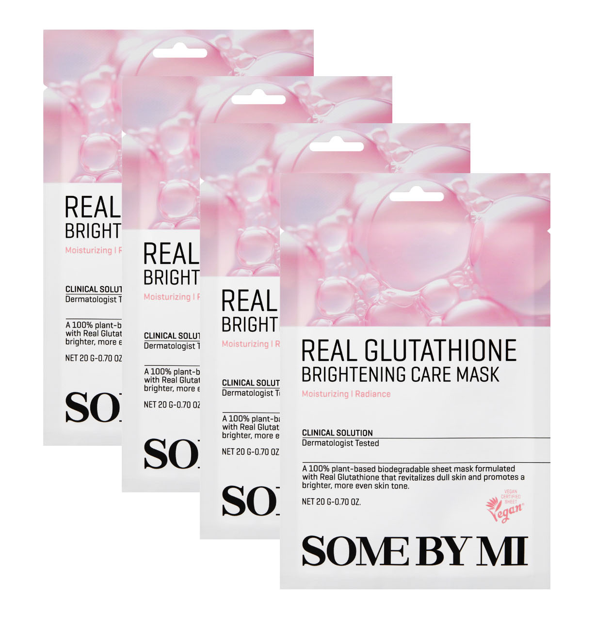 Some By Mi - Real Glutathione Brightening Care Mask - 4 stk.