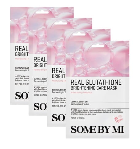 Some By Mi - Real Glutathione Brightening Care Mask - 4pcs