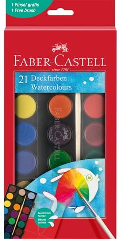 Faber-Castell - Vandfarvesæt - 21 farver