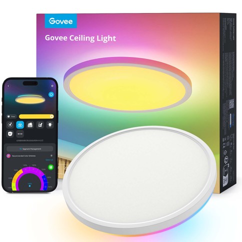 Govee Runde Smart Deckenleuchte – 12" RGB & Weiß, WLAN + App-Steuerung