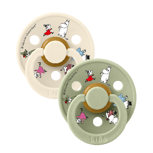 BIBS - Bibs x Moomin Pacifier Colour 2 Pack Friends - Ivory - Size 1