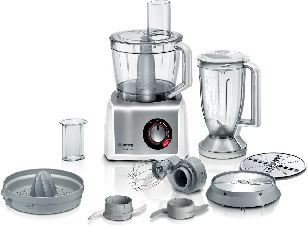 Bosch - Foodprocessor - 1250W - 3,9L Skål - Blender & Citruspresser - Hvid