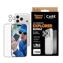 PanzerGlass - CARE 3-i-1 Flaggskepp Explorer Paket - iPhone 17 Pro