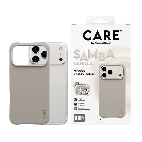 PanzerGlass - CARE by PanzerGlass® Fashionable Case Samba w. MagSafe - iPhone 17 Pro Max - Vanilla