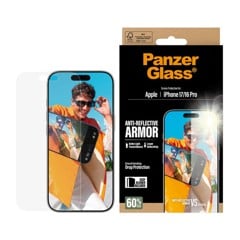 PanzerGlass - Anti-Reflective Armor Screen Protector - iPhone 17 / iPhone 16 Pro - w. EasyAligner