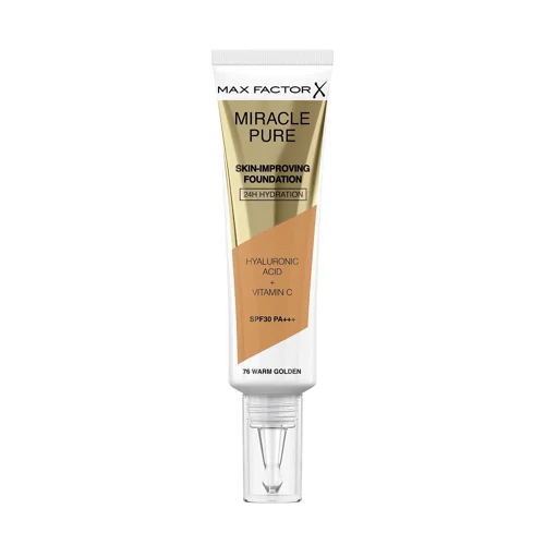 Max Factor - Miracle Pure Skin-Improving Foundation - 76 Warm Golden