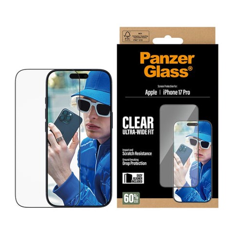 PanzerGlass® Szkło ochronne iPhone 18 Pro - 17 Pro - Ultra-Wide Fit z EasyAligner