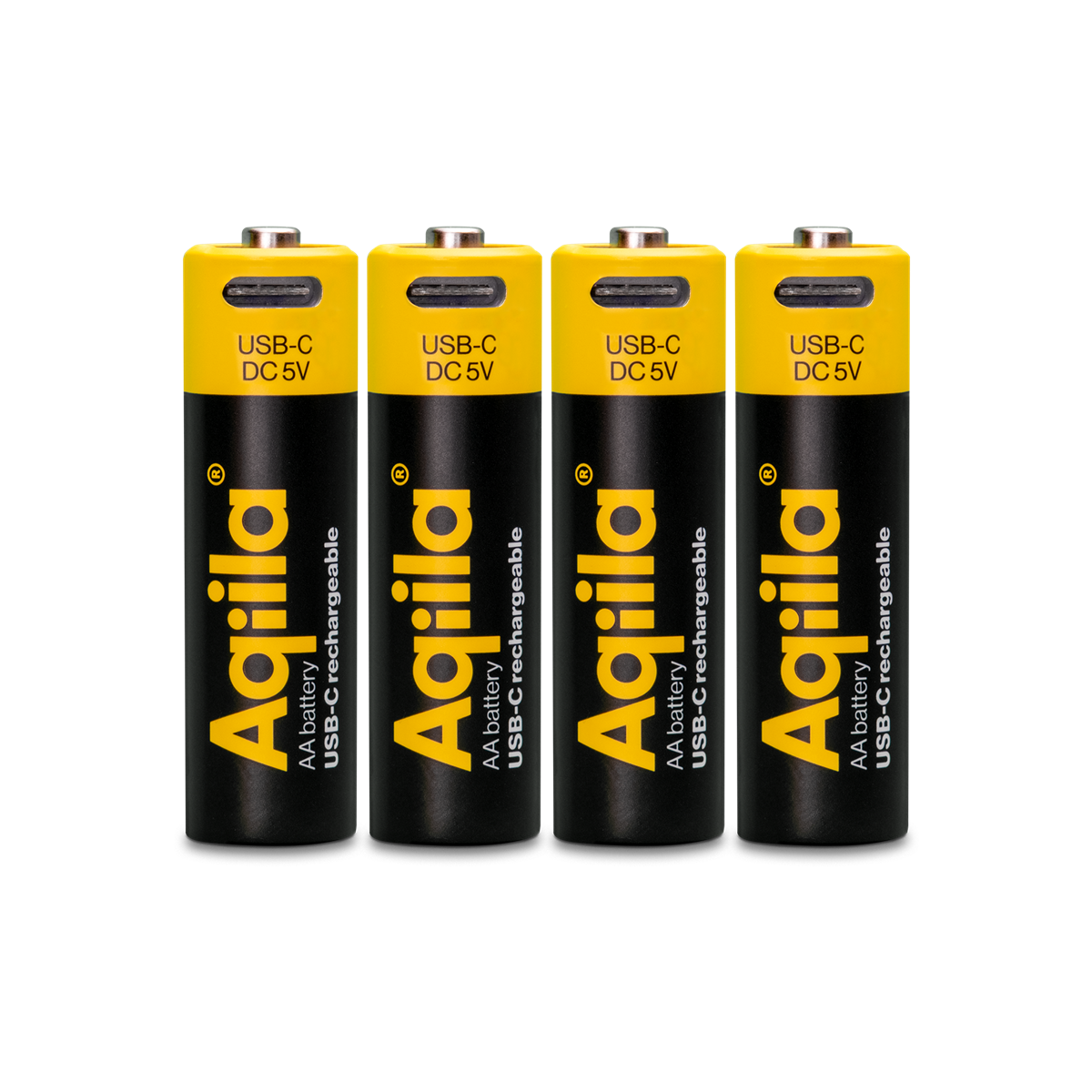 Aqiila - USB-C Genopladeligt Batteri - AA - 2000 mAh - 4-pak