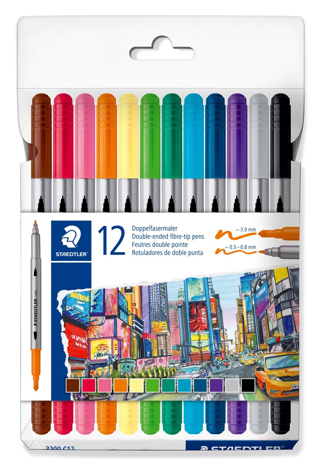 Staedtler - Duotusser, 12 stk assorterede