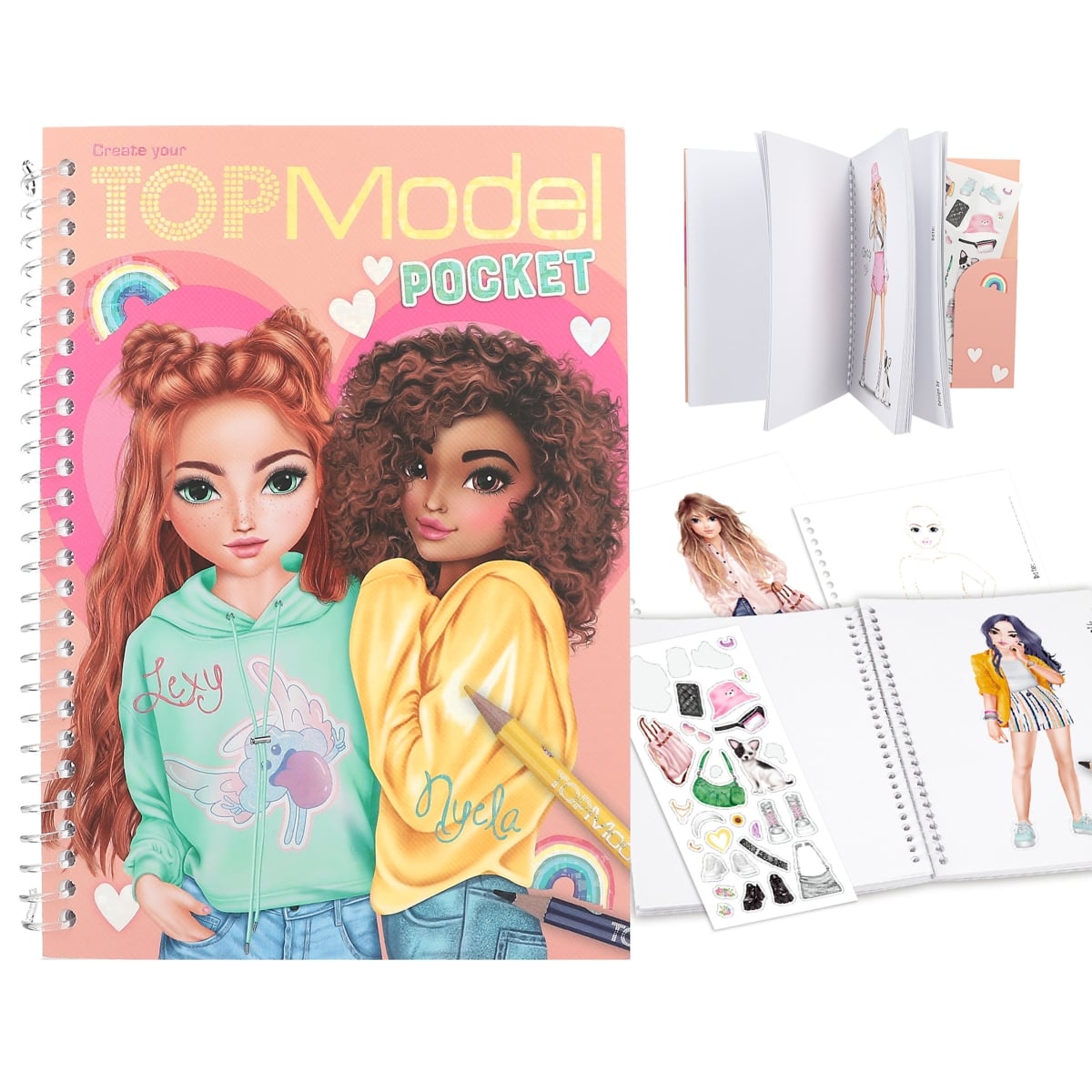 TOPModel - Lommemalebog Nyela & Lexy