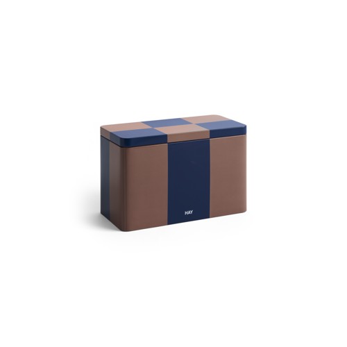 HAY - Tin Container Medium L20 cm - Brun & Midnattsblå