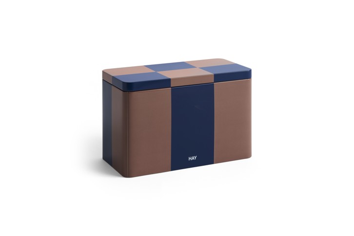 HAY - Tin Pojemnik - Brązowy & Midnight Blue - Medium