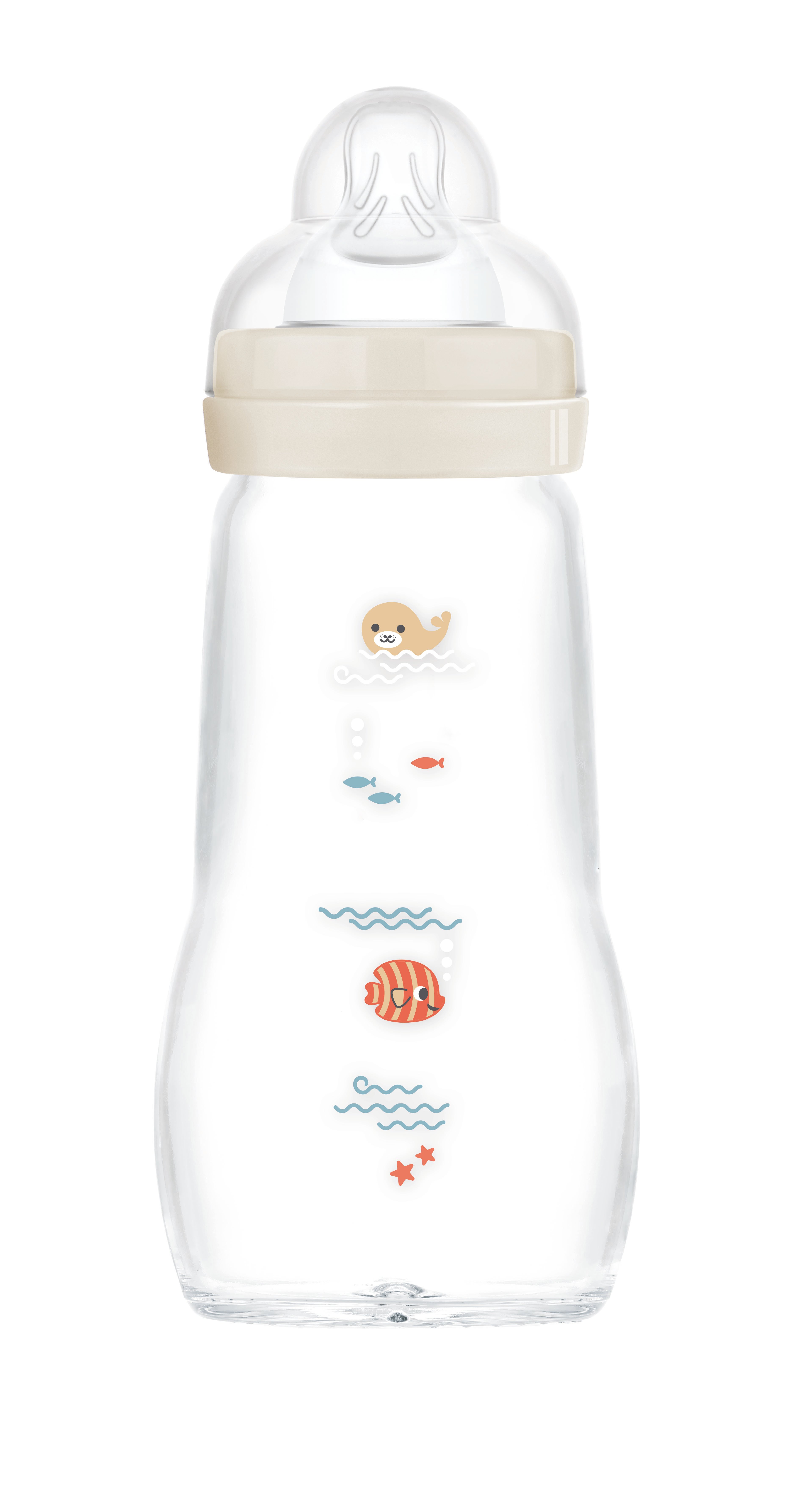 MAM - Feel Good Glas Sutteflaske - Neutral - 260 ml