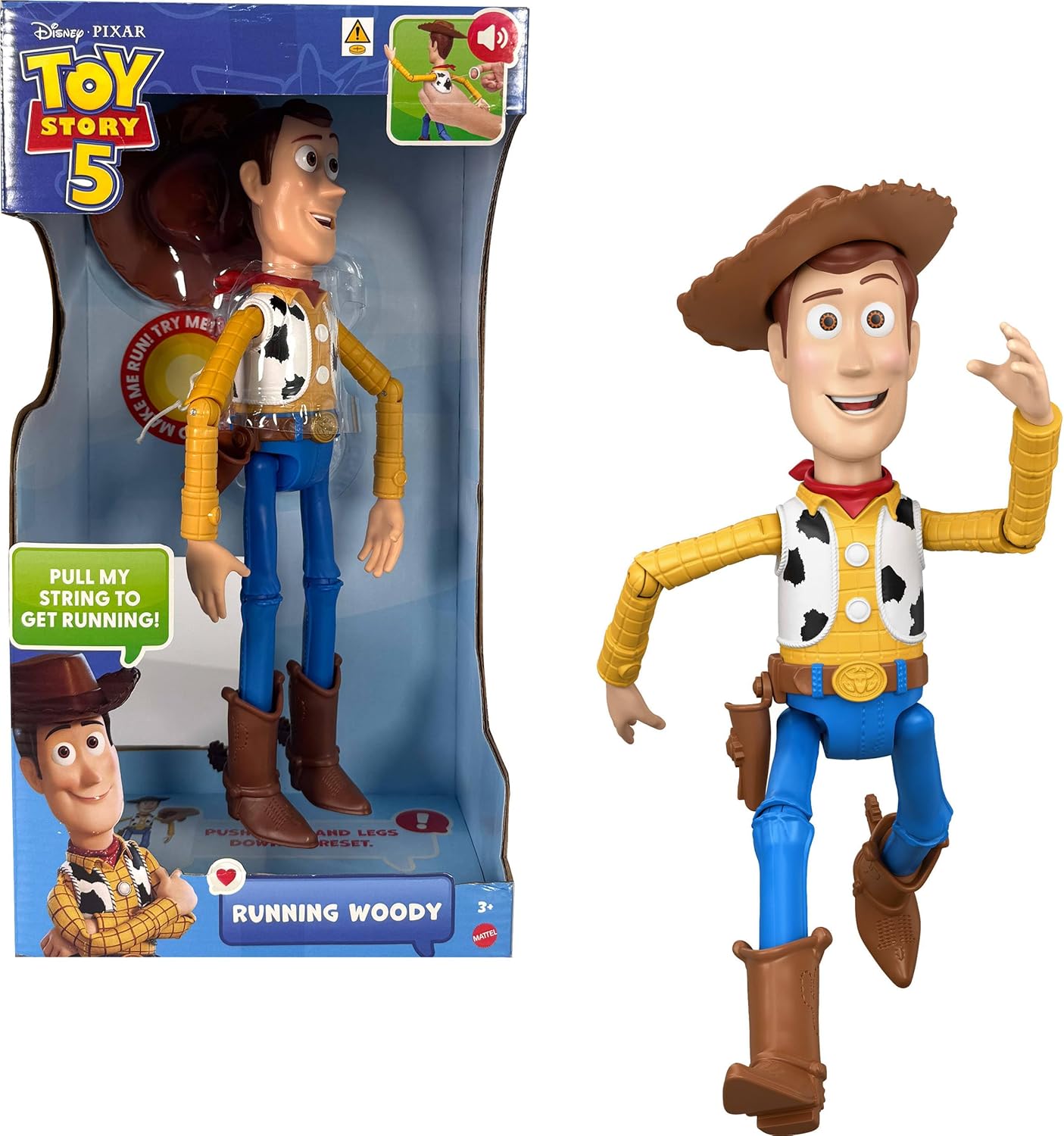 Toy Story - Feature Running Woody 30cm, Dansk