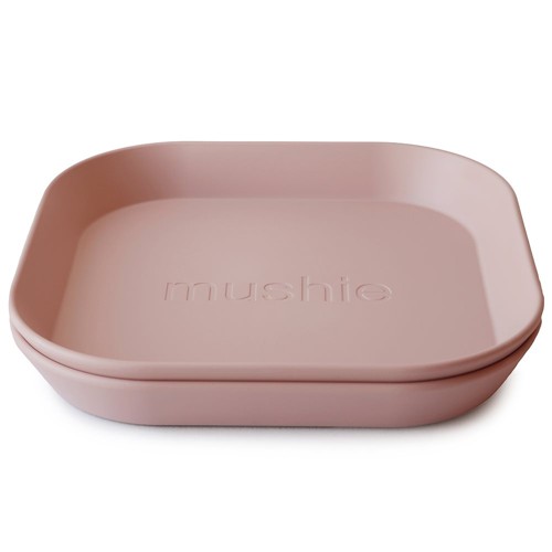 Mushie - Dinner Plates Square - Blush - 19 x 19 x 2.5 cm