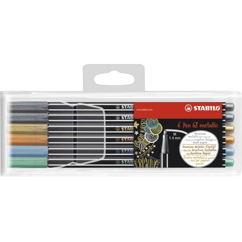 Stabilo - Pen 68 Metallic, 6 pcs (204041)