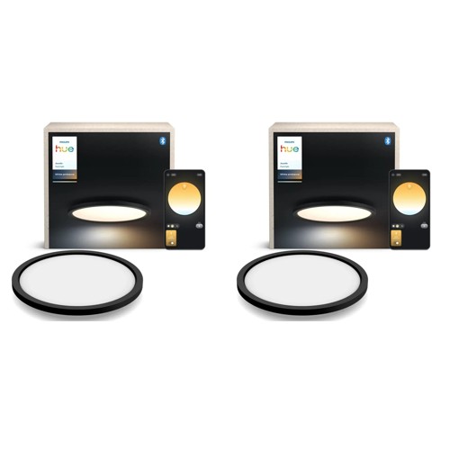 Hue Aurelle Fyrkantigt Takpanel L Svart – 2-pack White Ambiance