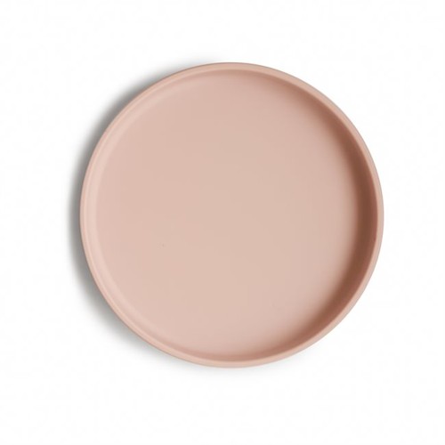 Mushie - Classic Silicone Plate - Blush - 18.5 x 18.5 x 2.3 cm