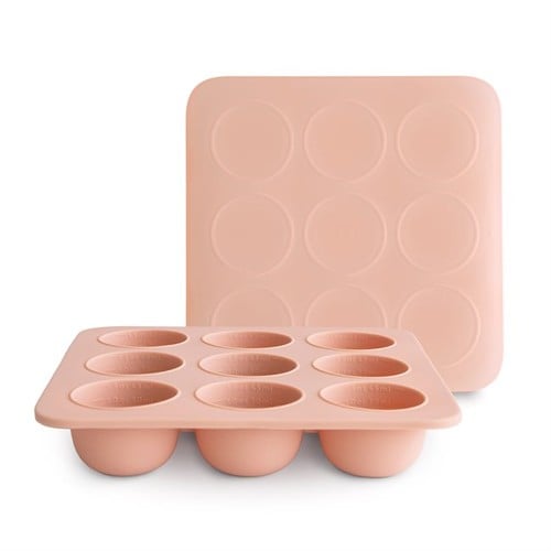 Mushie - Baby Food Freezer Tray - Blush - 18.4 x 18.4 x 3.8 cm