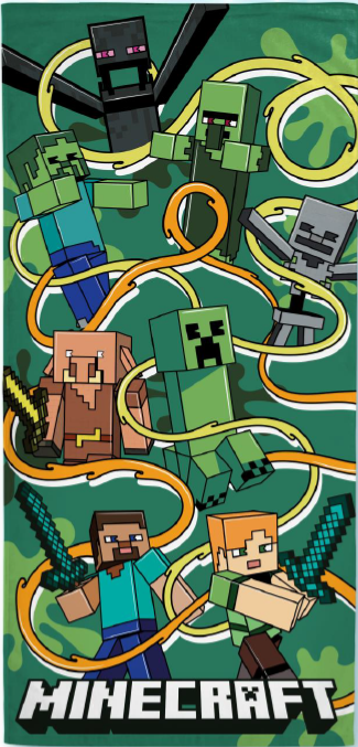 Badehåndklæde - 70 x 140 cm - Minecraft