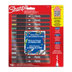 Sharpie – Marker akrylowy różne kolory Brush tip – 12-Blister