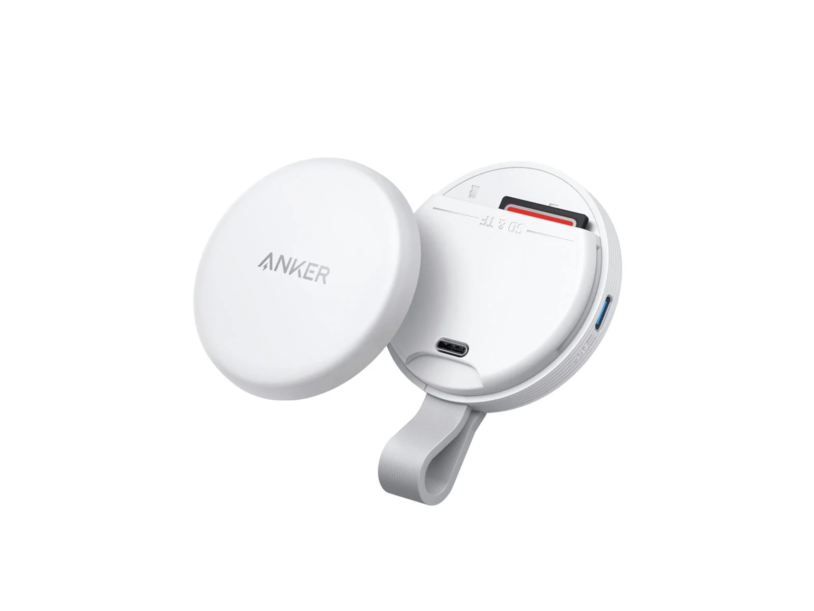 Anker - MagGo USB-C-sovitin (3-in-1, 10 Gbps, iPhone-laitteille) - valkoinen