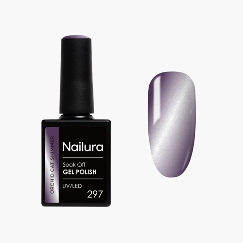 Nailura - Orchid Cat Shimmer Gel Polish 297 - Deep Purple - 10 ml