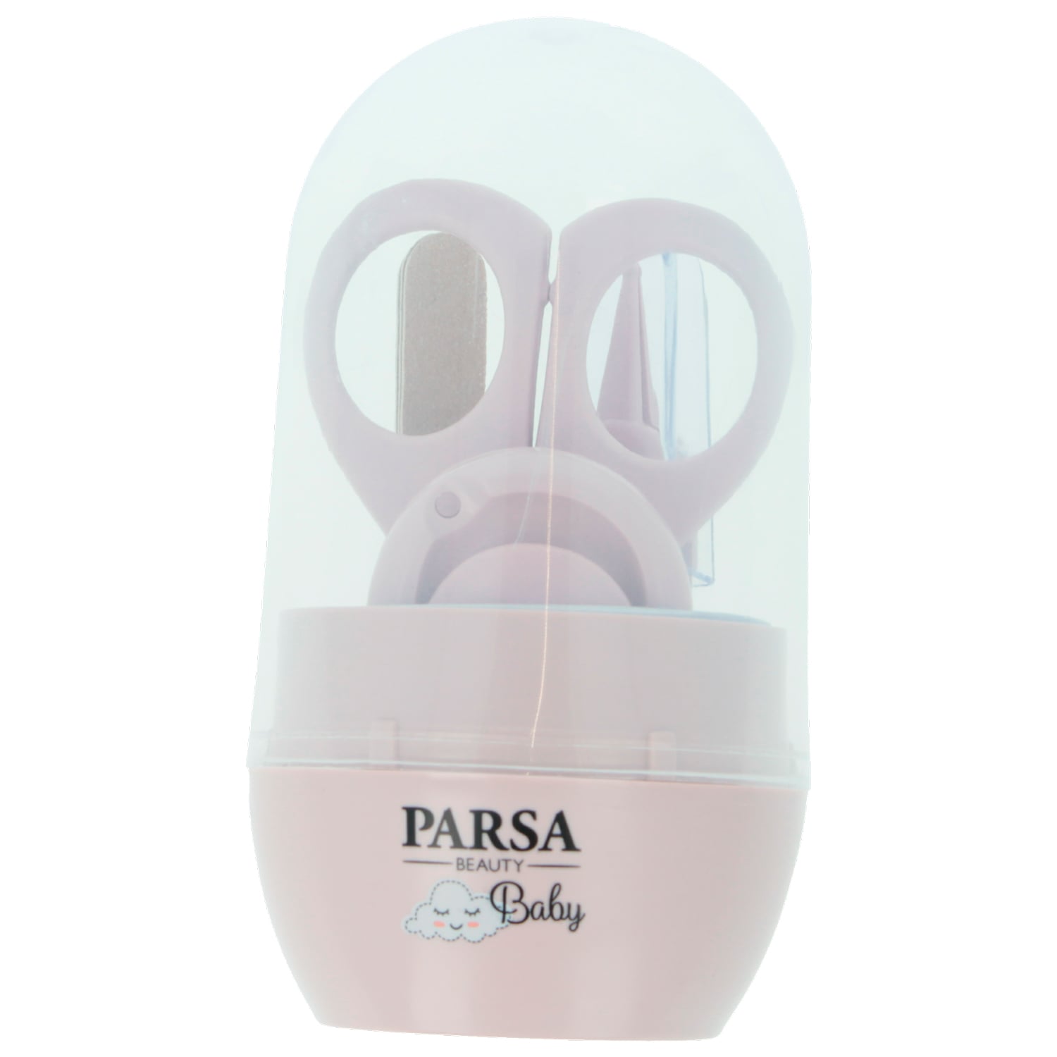 Parsa - 6-delt negleplejesæt til nyfødte - Rosa - Compact
