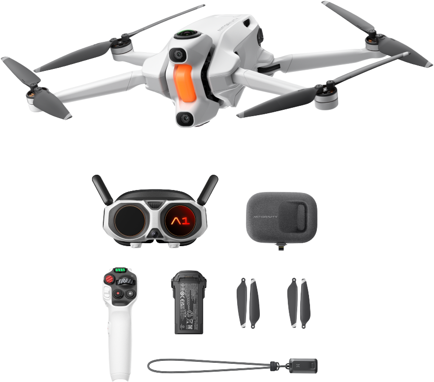 Antigravity - A1 Drone - 8K 360 - Vakiopaketti - Maailman ensimmäinen 360°-drooni