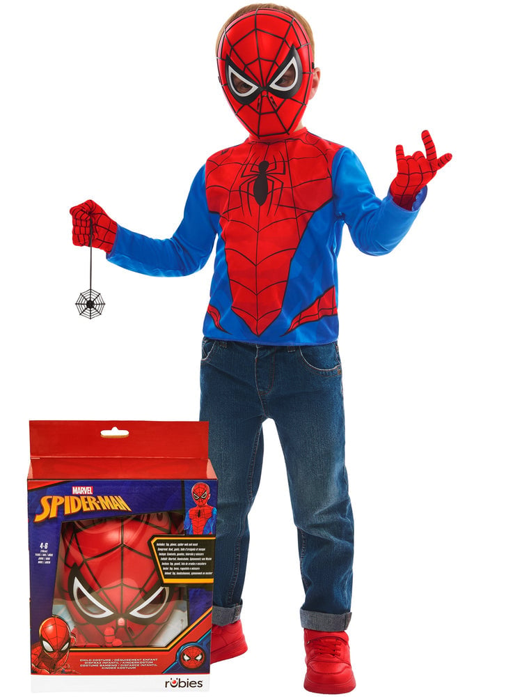 Rubies - Spiderman Kostume Sæt (110 - 116 cm)