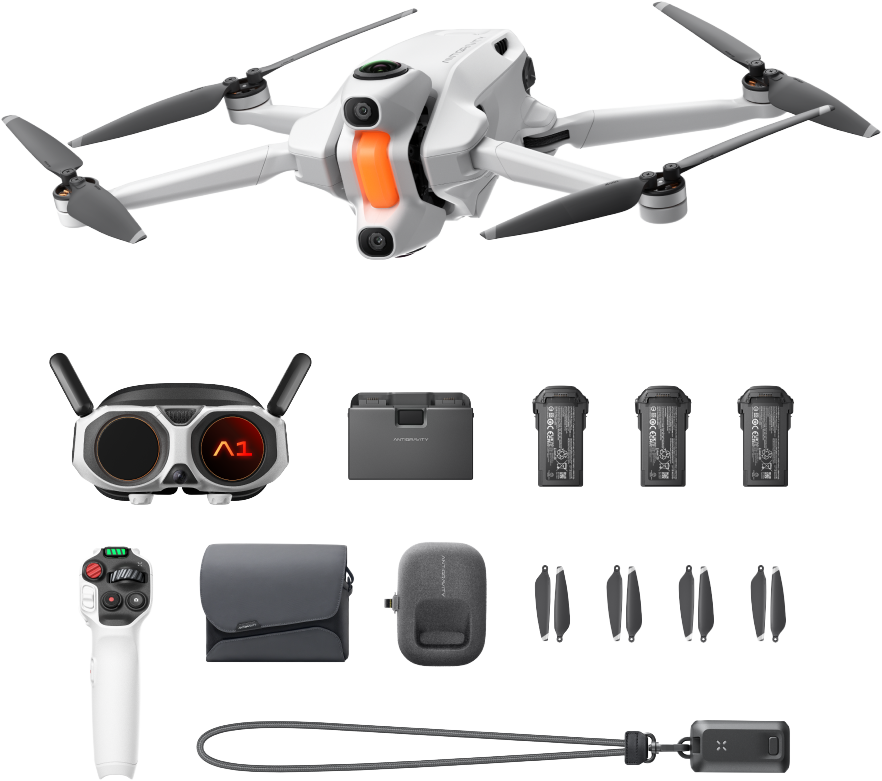 Antigravity - A1 Drone - 8K 360 - Explorer Bundle - Verdens Første 360 Drone