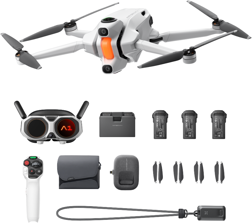 Antigravity - A1 Drone - 8K 360 - Explorer-paketti - Maailman ensimmäinen 360°-drooni